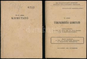 1972-1975 BM Nyilvántartó Központ Bűnügyi Nyilvántartó Osztálya tárgykörözési kismutató, 2 db