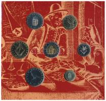 2001. 1Ft-100Ft (7xklf) forgalmi sor dísztokban, "Magyarország pénzérméi" sorozat T:BU kis...