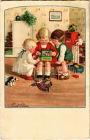 1938 Children art postcard. D.A.G.B. No. 3339. litho s: Pauli Ebner