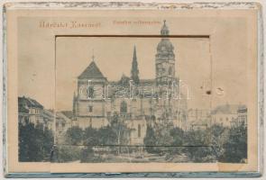 1905 Kassa, Kosice; Erzsébet székesegyház. Vastag leporellolap / cathedral. Thick leporellocard (szakadások / tears)