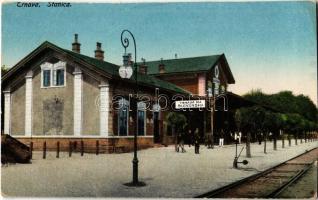 Nagyszombat, Tyrnau, Trnava; vasútállomás / Stanica / railway station (vágott / cut)