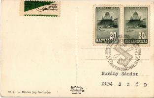 Párkány, Stúrovó; országzászló. Hátoldalon "Bélyeggyűjtő küldemény" / Hungarian flag + &qu...