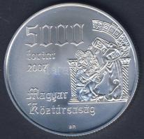 2007. 5000Ft Ag "Árpád-házi Szent Erzsébet" T:BU Csak 4000db, tanúsítvánnyal!
