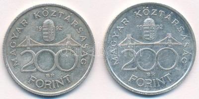 1992. 200Ft Ag "MNB" (2x) T:1-,2
Adamo F13