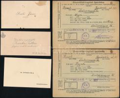 Vegyes papírrégiség tétel, benne reklámok, kéziratok, okmányok