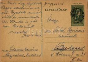 1944 Salamon Ernő zsidó KMSZ (közérdekű munkaszolgálatos) feleségének levele Özv. Szóbel Ignácznénak a nagyváradi munkatáborból / WWII Letter from the wife of a Jewish labor serviceman. Judaica (EB)