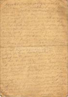 1944 Fülöp Sándor KMSZ (közérdekű munkaszolgálatos) levele családjának a munkatáborból. Schvarcz Dez...