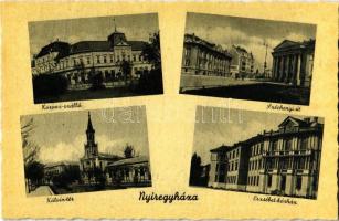 Nyíregyháza, Korona szálló, Széchenyi út, Kálvin tér, Erzsébet kórház