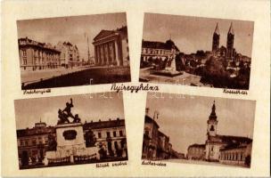 Nyíregyháza, Széchenyi út, Kossuth tér, Hősök szobra, Luther utca