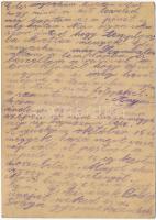 1935 Schvarcz Dávid zsidó KMSZ (közérdekű munkaszolgálatos) levele édesanyjának Schvarcz Dávidnénak ...