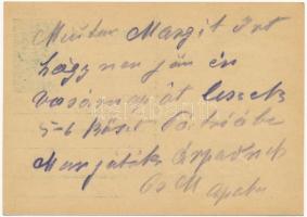 1940 Pfeifer Gyuri zsidó KMSZ (közérdekű munkaszolgálatos) barátjának levele Pfeifer Lajosnak a kisb...