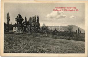 Budapest XII. Okolicsányi Kuthy villa. Kútvölgyi út 26.