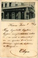1903 Budapest V. Lipótváros, Zoltán Béla Gyógyszertára. Sétatér utca 1. (ma Bank utca)