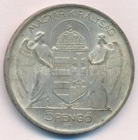 1939. 5P Ag "Horthy balra" T:2 patina Adamo P8.2