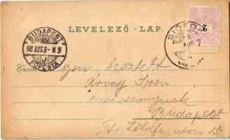 1898 (Vorläufer!) Siófok, Hullám, Központi és Sió szálloda, étterem, Mária és Erzsébet lak, sétány. ...