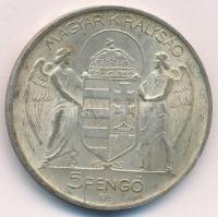 1939. 5P Ag "Horthy balra" T:1- patina ph. Adamo P8.2