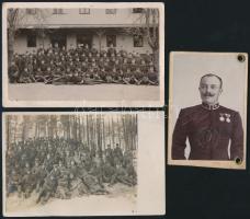 cca 1900-1915 3 db katonai fotó