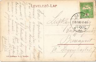 1912 Hatvan, pályaudvar, vasútállomás, vonatok. Hoffmann M. L. kiadása