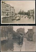 1924 Velence (Olaszország), 9 db vintage fotó, egy része feliratozva, 11,5x17,5 cm és 13x18 cm között