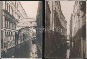 1924 Velence (Olaszország), 9 db vintage fotó, egy része feliratozva, 11,5x17,5 cm és 13x18 cm közöt...