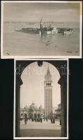 1924 Velence (Olaszország), 9 db vintage fotó, egy része feliratozva, 11,5x17,5 cm és 13x18 cm közöt...