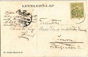 1905 Kapolcs, Fő utca, templom. Deutsch Károly kiadása