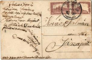 1923 Dunakeszi, Önkéntes Tűzoltó Testület, tűzoltók locsolókocsikkal, községháza