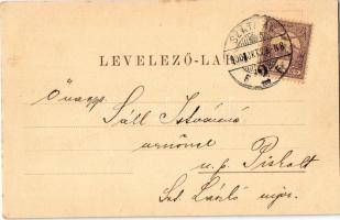 1900 Szatmárnémeti, Szatmár, Satu Mare; József főherceg laktanya katonákkal. Lövy Miksa kiadása / mi...