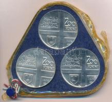 1976. 200Ft Ag (3xklf) "Magyar festők I. / Derkovits, Szinyei, Munkácsy" sor, eredeti, plo...