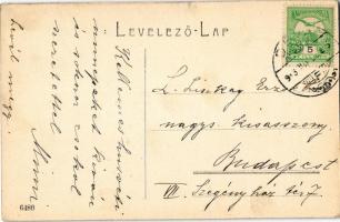 1913 Déva, Fő tér, Sarkadi Viktor Központi szállodája és kávéháza, bazár áruház, Schumann Ernő és Sc...