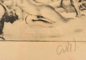 Csók István (1865-1961) - Prihoda István (1891-1956): Báthory Erzsébet. Rézkarc, papír, jelzett (Csó...