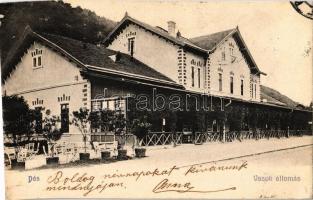 1906 Dés, Dej; vasútállomás. Gálócsi Samu kiadása / railway station