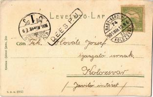 1906 Dés, Dej; vasútállomás. Gálócsi Samu kiadása / railway station