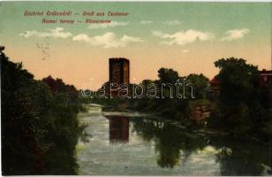 1909 Csák, Csákova, Ciacova; Római torony / Römerturm / Roman tower