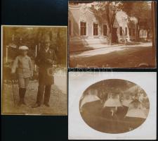 13 db vegyes fotótétel, a vintage fényképek különféle helyszíneken készültek, cca 1900 körül, 9x12 cm és 12x17 cm között