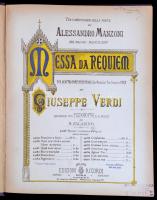 Verdi, Giuseppe: Messa da Requiem. Milánó, é. n., Edizioni Ricordi. Négykezes zongorára. Vászonkötésben, jó állapotban.