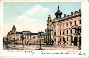 1902 Arad, Városháza tér. Bloch H. nyomdája / town hall (EK)