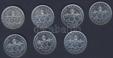 1992. 200Ft Ag "MNB" (7x) T:BU,2