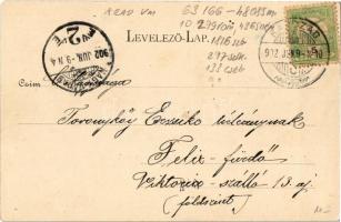 1902 Arad, Szabadság tér (déli oldal), üzletek, Vértanú szobor. Edgar Schmidt / square, shops, marty...