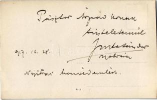 1917 Nyitra, Nitra; Honvéd emlék. A szobrász Finta Sándor aláírásával / military monument. Hand-writ...