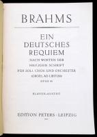 Brahms: Ein deutsches Requiem. Lipcse, é. n., Edition Peters. Papírkötésben, jó állapotban
