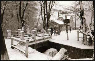 cca 1938 Budapesti villamos télen, 5 db vintage negatív (de csak az egyiken látható villamos), 24x36...
