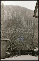 cca 1938 Budapesti villamos télen, 5 db vintage negatív (de csak az egyiken látható villamos), 24x36...