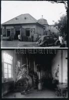 cca 1936 Bács-Kiskun megye déli falvai, tanyái (automobil, vegyesbolt, szeszfőzde, gőzmalom, csoport...