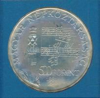 1981. 500Ft Ag "Bartók Béla" MNB tokban T:BU kis patina Adamo EM62