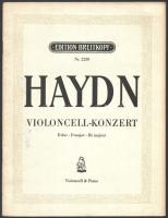 Haydn, Joseph: Konzert für Violoncell und Orchester. Szerk.: Gevaert, F. A. Lipcse, é. n., VEB Breitkopf & Härtel Musikverlag. Tűzött papírkötésben, jó állapotban.