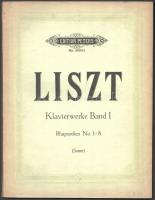Liszt: Werke für Klavier zu 2 Händen. Szerk.: Sauer, Emil. 1. köt.: Rhapsodien 1-8. Lipcse, é. n., C. F. Peters. Papírkötésben, jó állapotban.