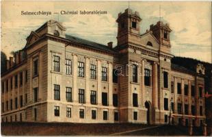 1914 Selmecbánya, Schemnitz, Banská Stiavnica; Bányászati Akadémia Chémiai (kémiai) laboratóriuma. Grohmann kiadása / chemical laboratory of the academy