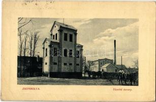 1912 Zsombolya, Jimbolia; Tűzoltó torony, gyár. W.L. Bp. 5492. / firefighters tower, factory