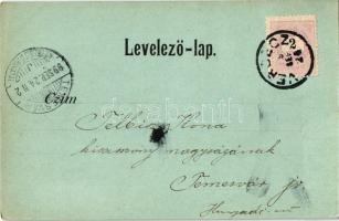 1899 (Vorläufer!) Versec, Werschetz, Vrsac; Városliget, Fő tér, este, üzletek. J. E. Kirchner / Stad...